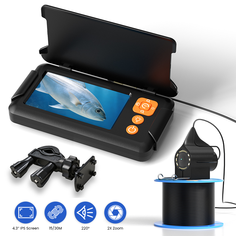 Fish Finder Cable - กล้องตกปลา หน้าจอ 4.3 นิ้ว สายเคเบิล 15