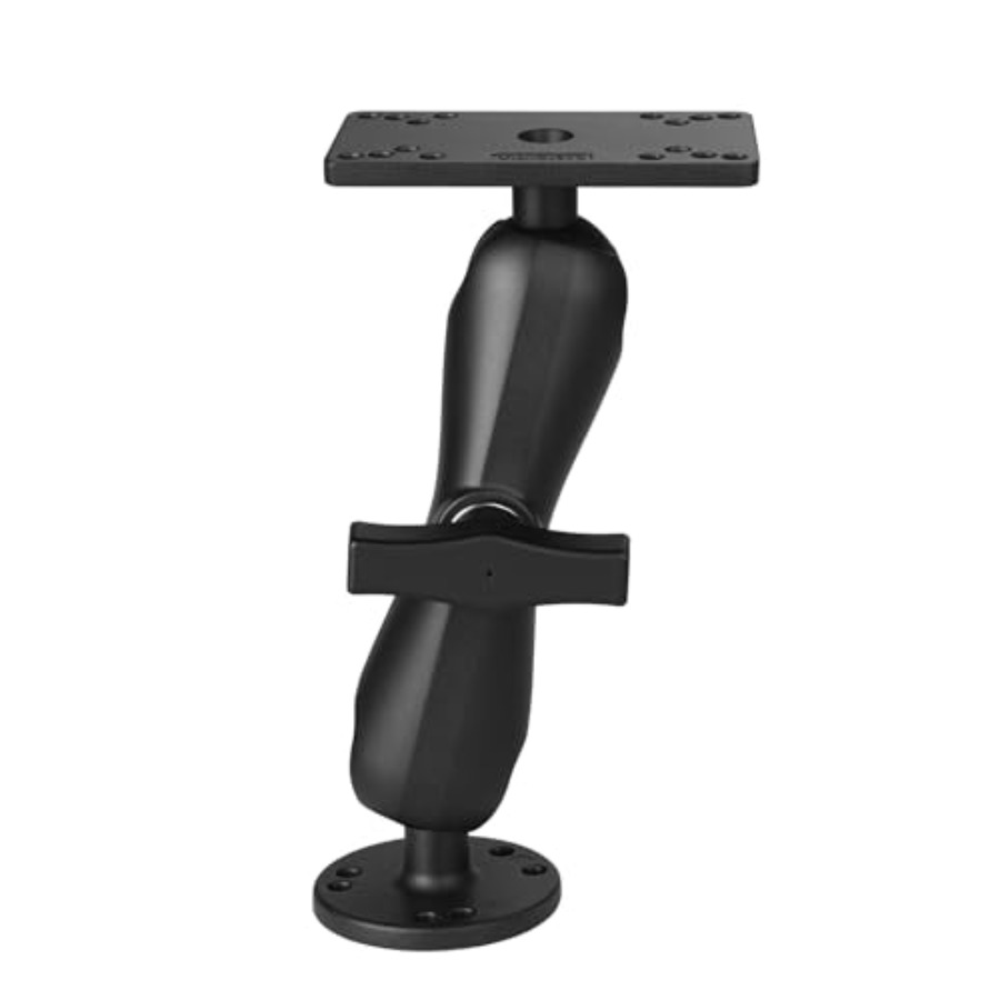 Fish Finder Mount - ขายึดเครื่องหาปลาสำหรับเรือคายัค/เรือ: อะลูมิเนียม, 1.5 บอลเฮลิกซ์ 5/7, ขายึดอุปกรณ์อิเล็กทรอนิกส์ทางทะเลแบบยูนิเวอร์แซลขนาด