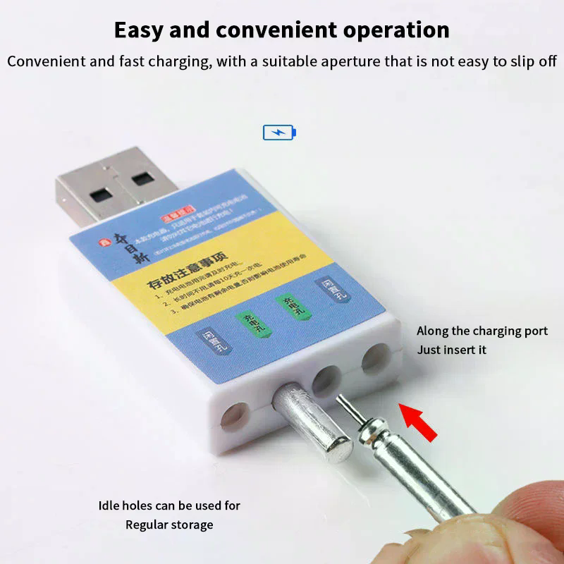 Fish Finder Charger - แบตเตอรี่แบบชาร์จได้ CR425 พร้อมที่ชาร์จ USB อุปกรณ์เสริมสำหรับตกปลา 1
