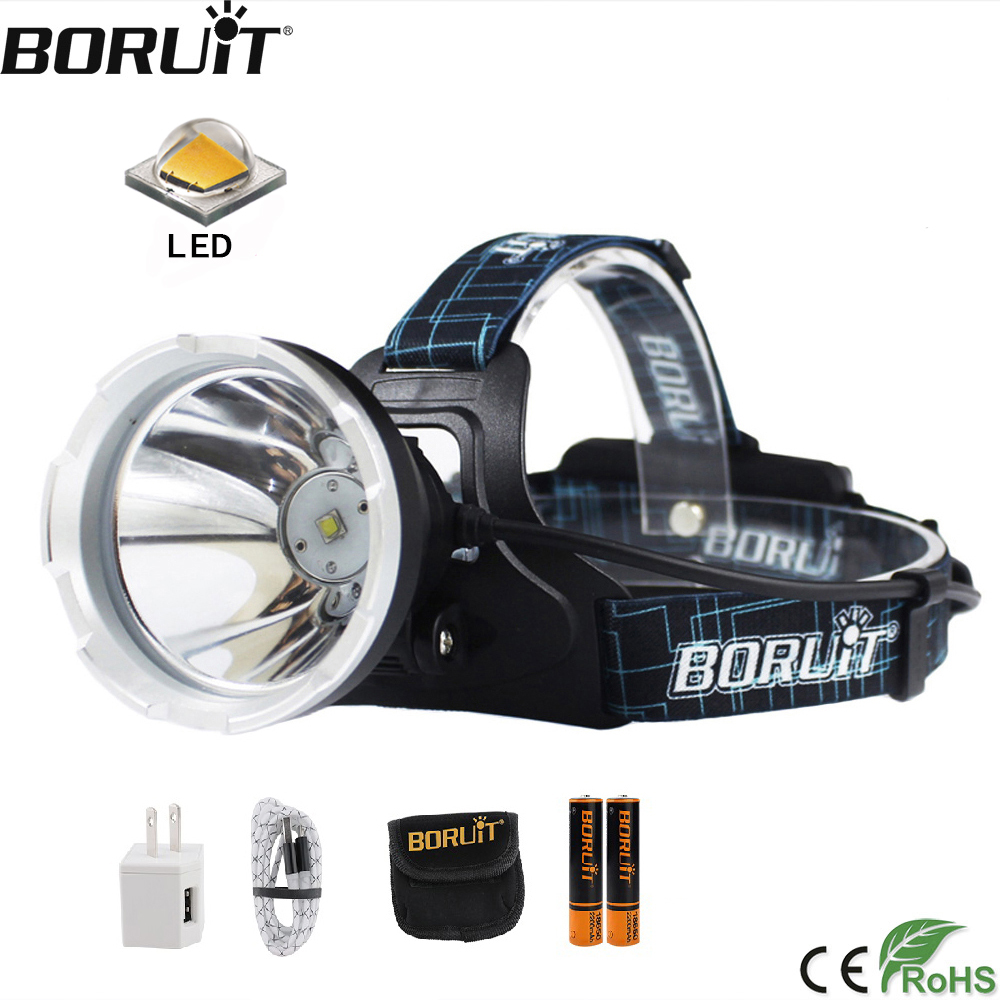 Fish Finder Charger - Boruit ไฟ LED ไฟหน้าสว่างพิเศษ B10 3000LM,